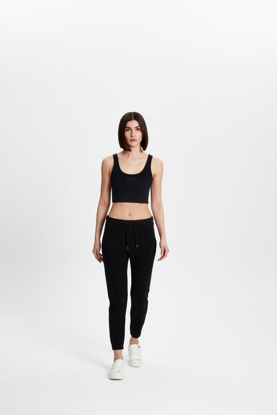 Cotton Skinny Sweatpants - Black