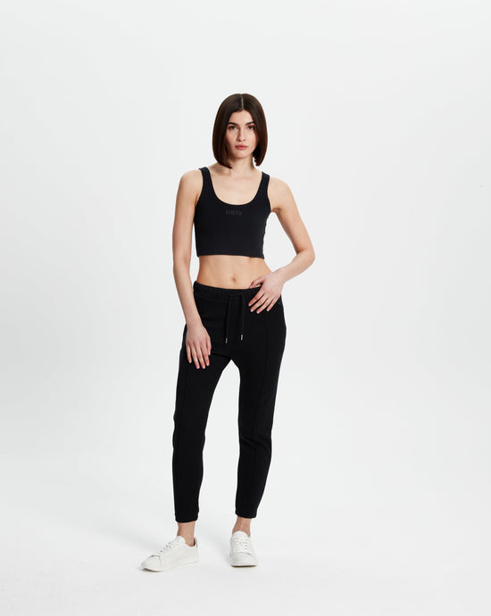 Cotton Skinny Sweatpants - Black