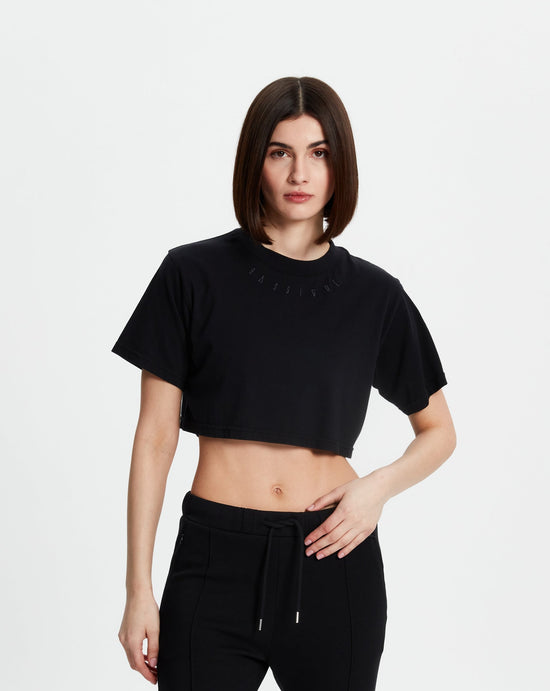 High Density Crop T-shirt - Black