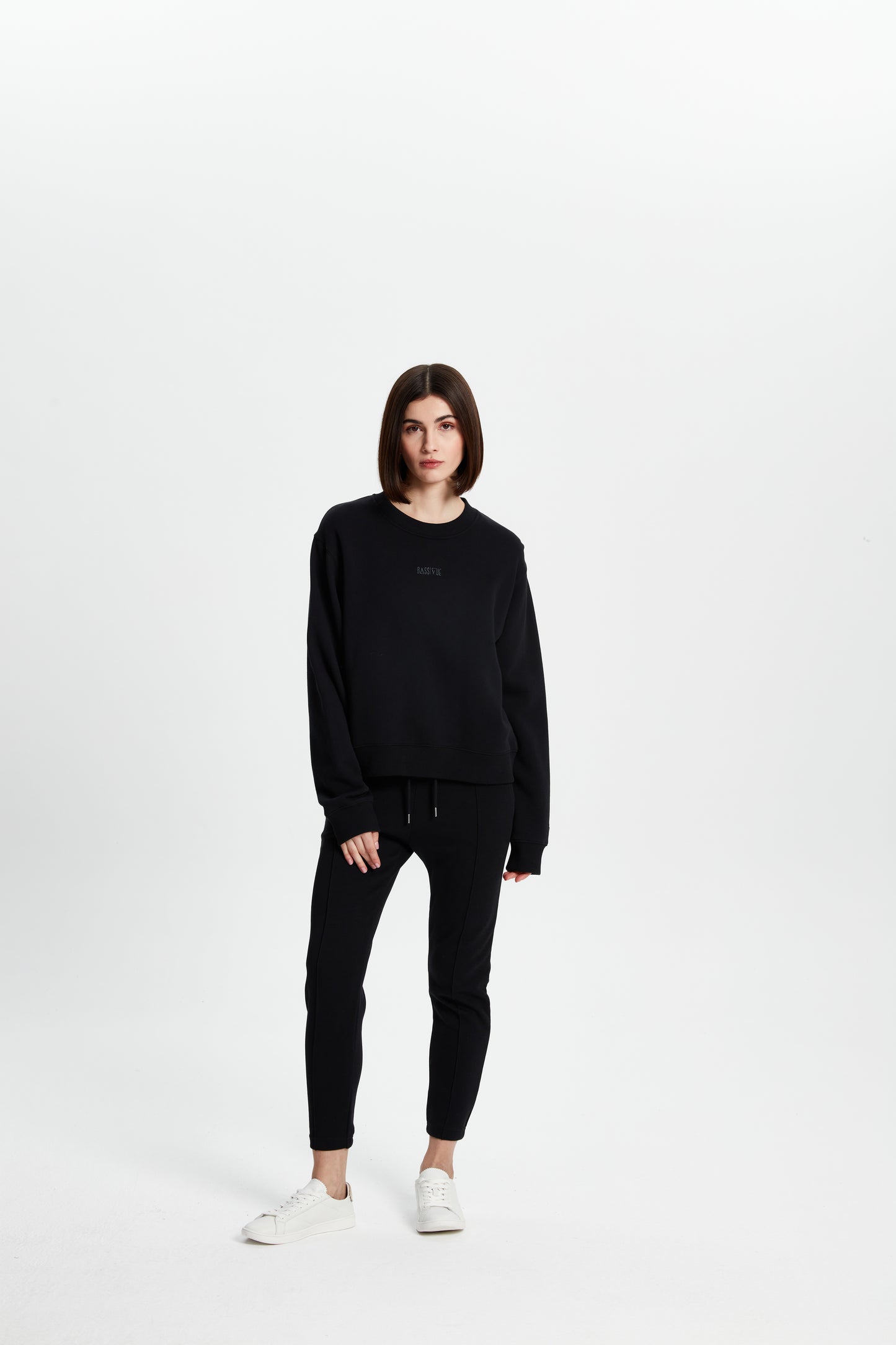 Cotton Crewneck Sweatshirt - Black