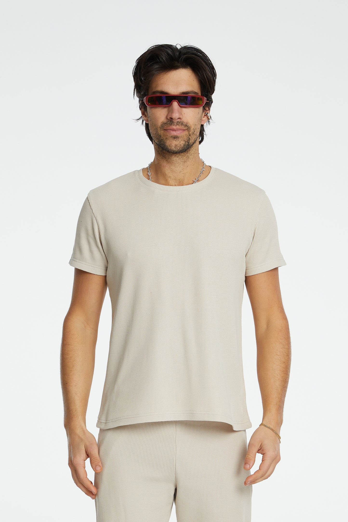 Waffle T-Shirt - Warm Beige