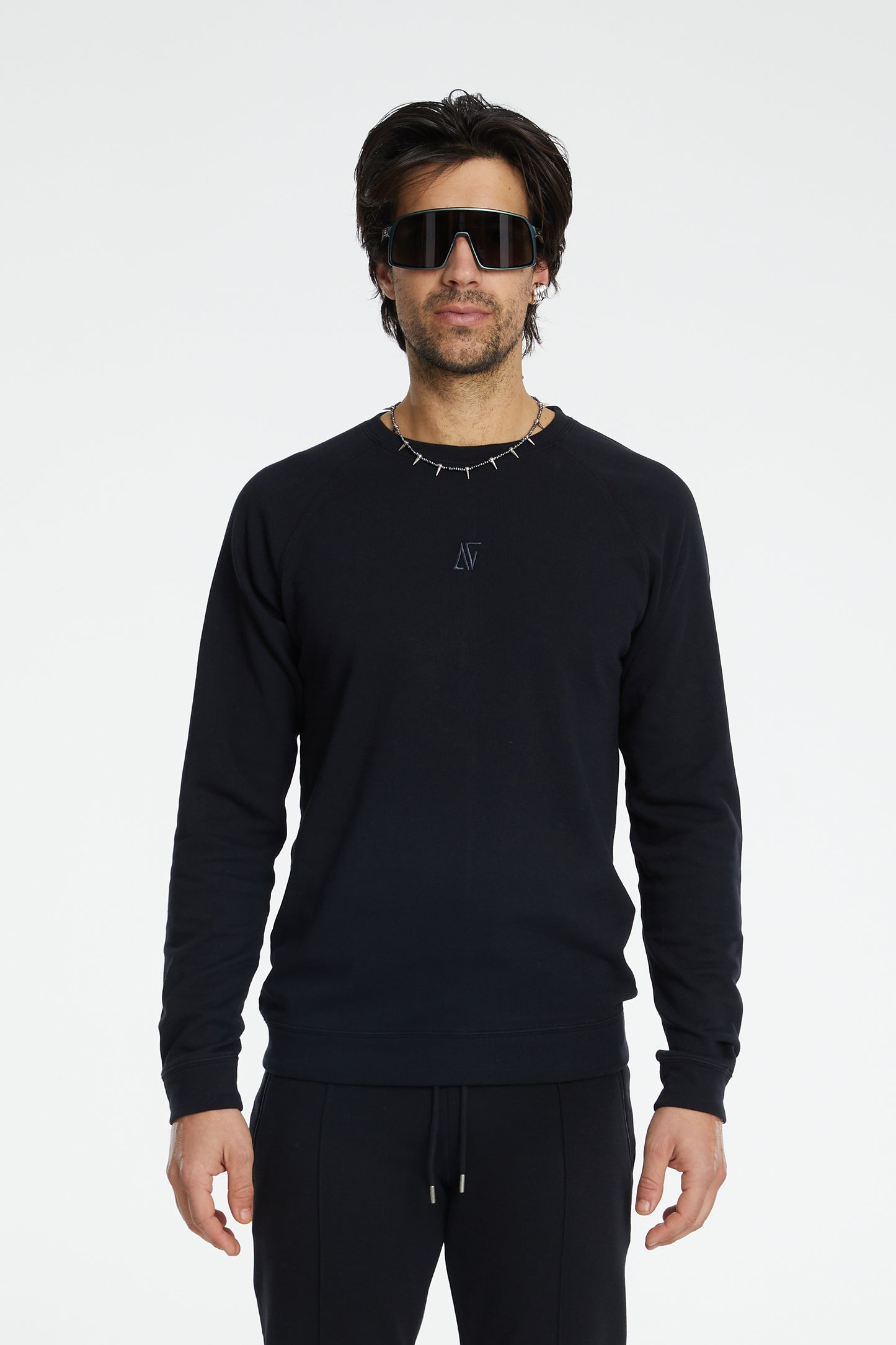 Cotton Crewneck Sweatshirt - Black