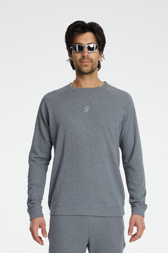 Cotton Crewneck Sweatshirt - Grey
