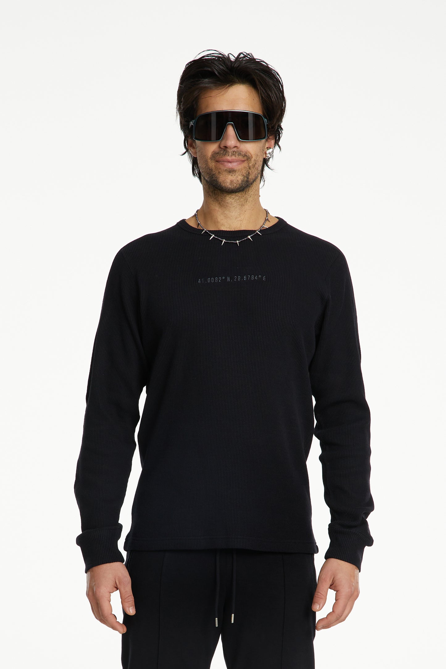 Waffle Sweatshirt - Black