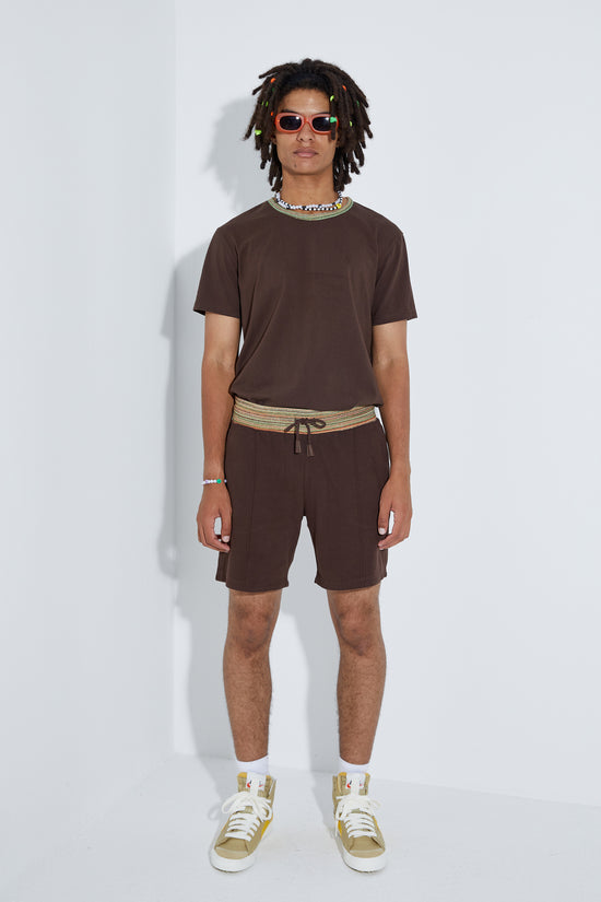 Knit Shorts - Dark Oak