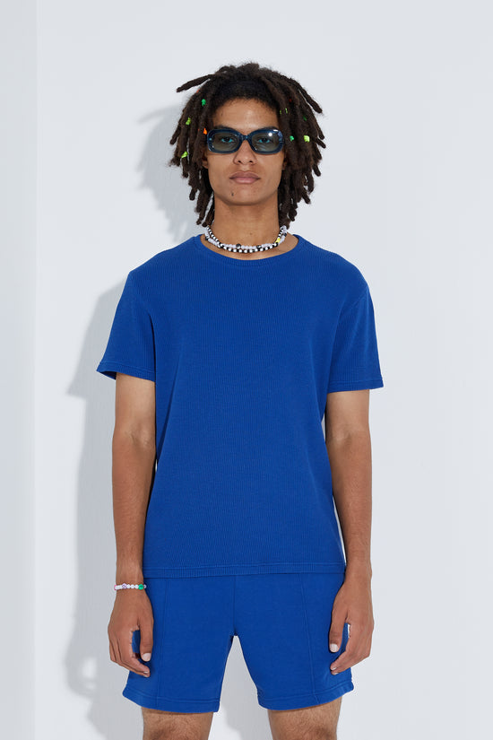Waffle T-Shirt - Lazuli Blue