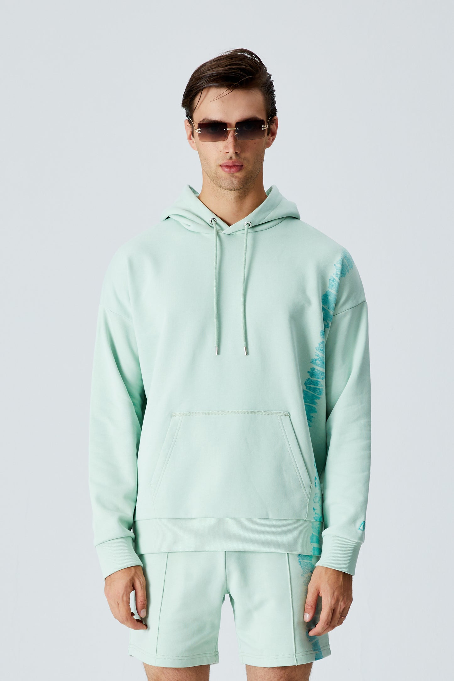 Batik Kapüşonlu Sweatshirt - Yeşil