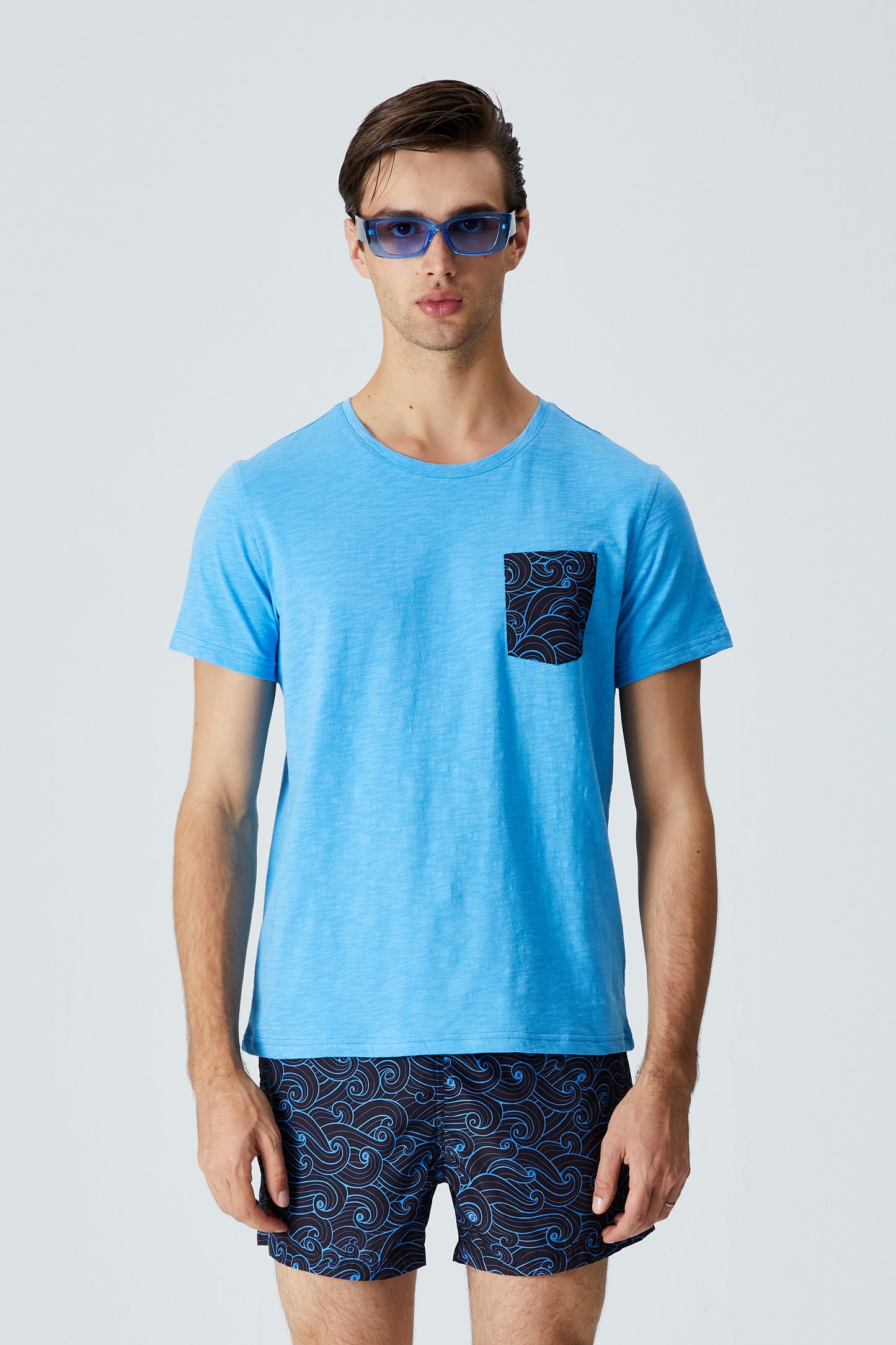Pocket T-Shirt - Tranquil Blue
