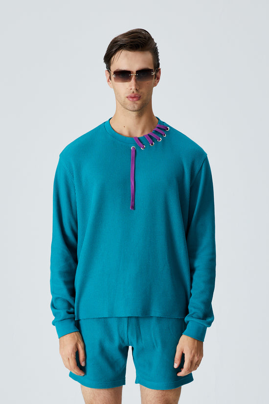 Waffle Sweatshirt - Yeşil