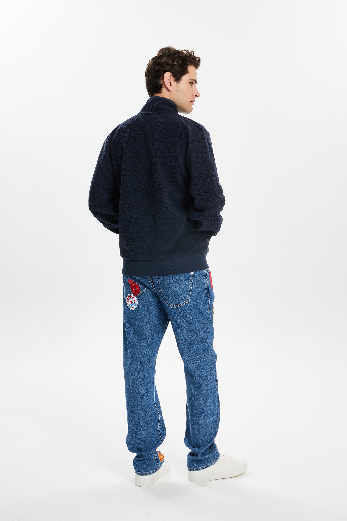 Button Down Fleece W/ Bassigue Embossed Patch