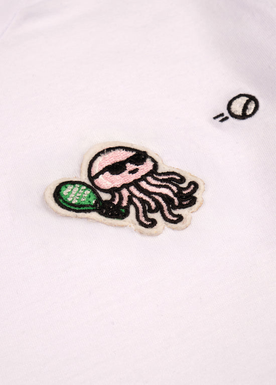 Unisex Çocuk Beyaz Octopus T-Shirt