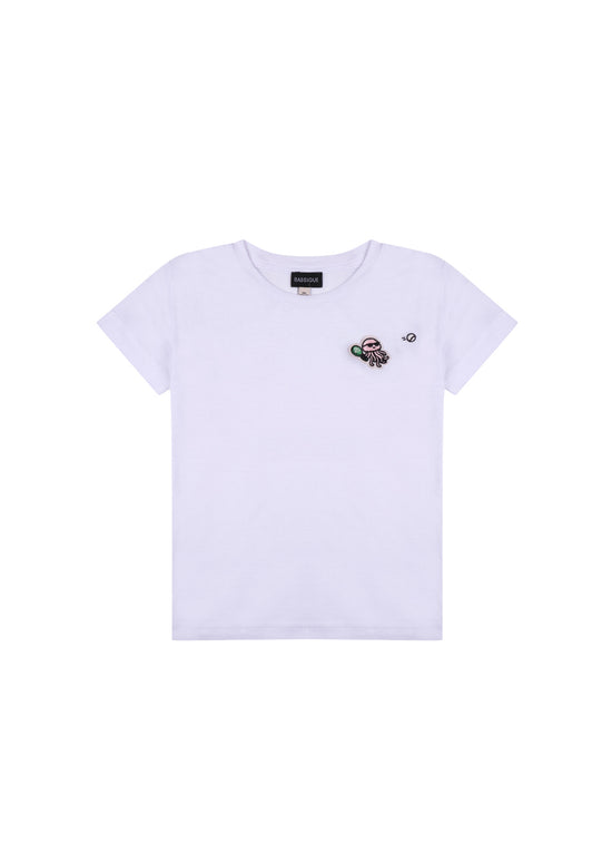 Unisex Çocuk Beyaz Octopus T-Shirt