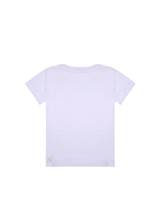 Unisex Çocuk Beyaz Octopus T-Shirt