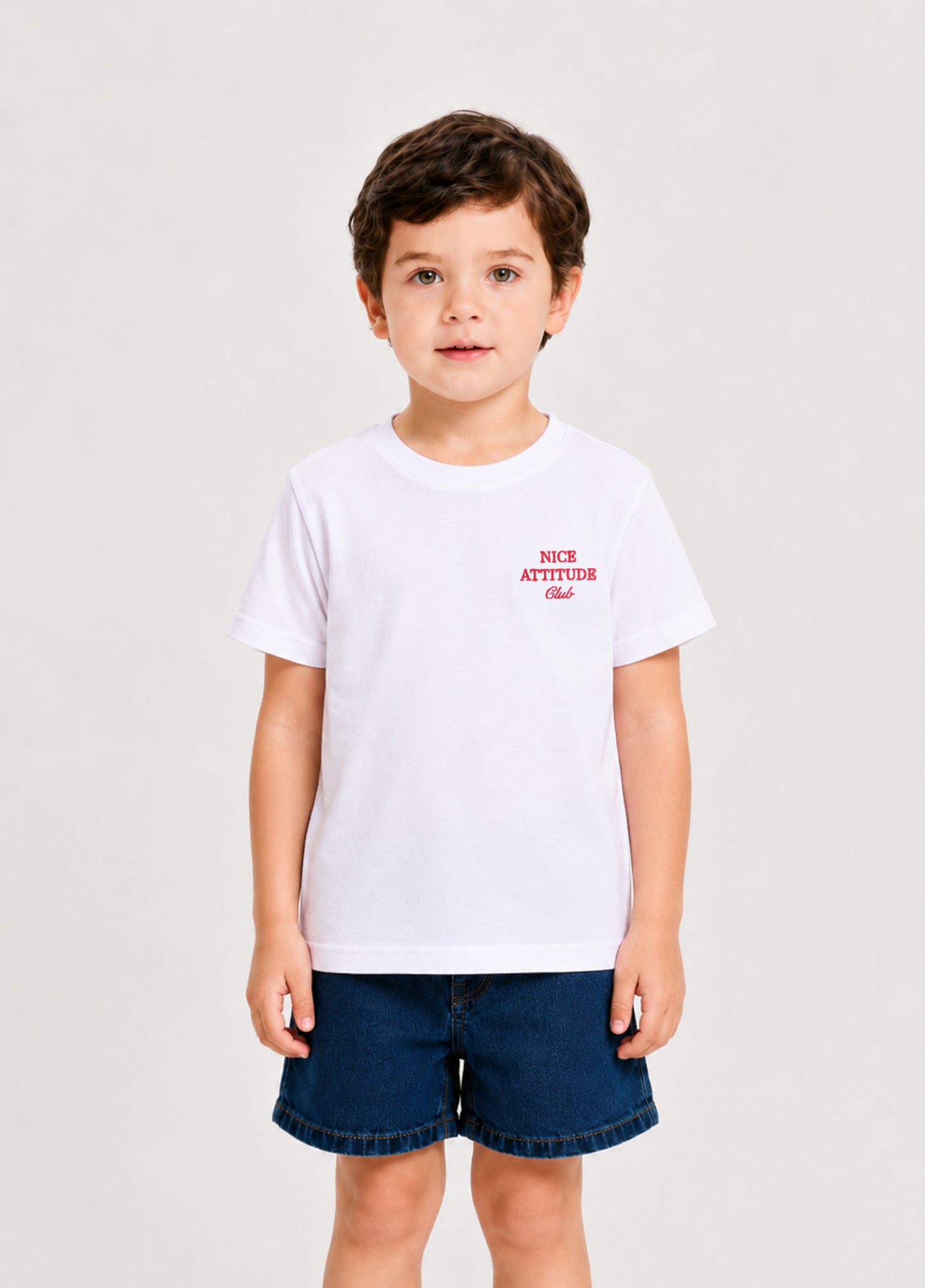 Kids Nice Atitude T-shirt-White