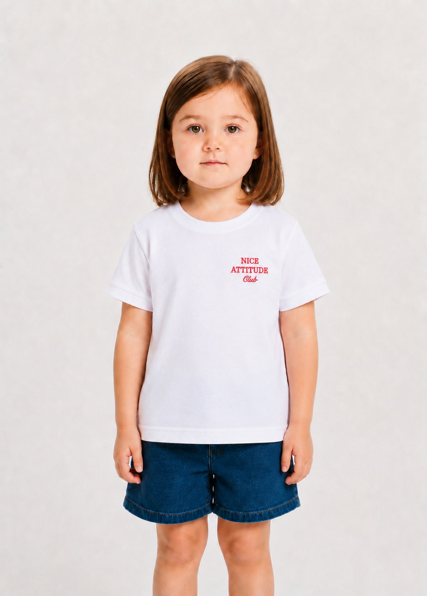 Kids Nice Atitude T-shirt-White