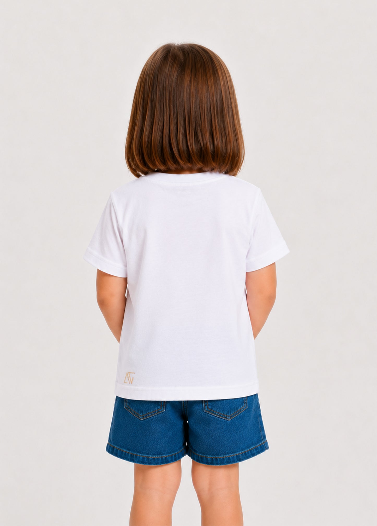 Unisex Çocuk Beyaz Nice Atitude T-Shirt