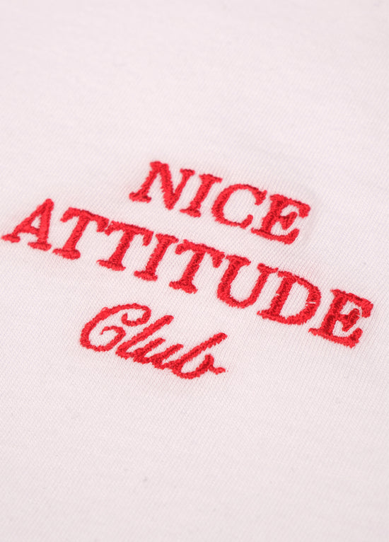 Unisex Kids White Nice Atitude T-Shirt 