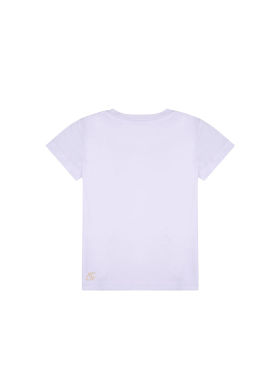 Unisex Kids White Nice Atitude T-Shirt 