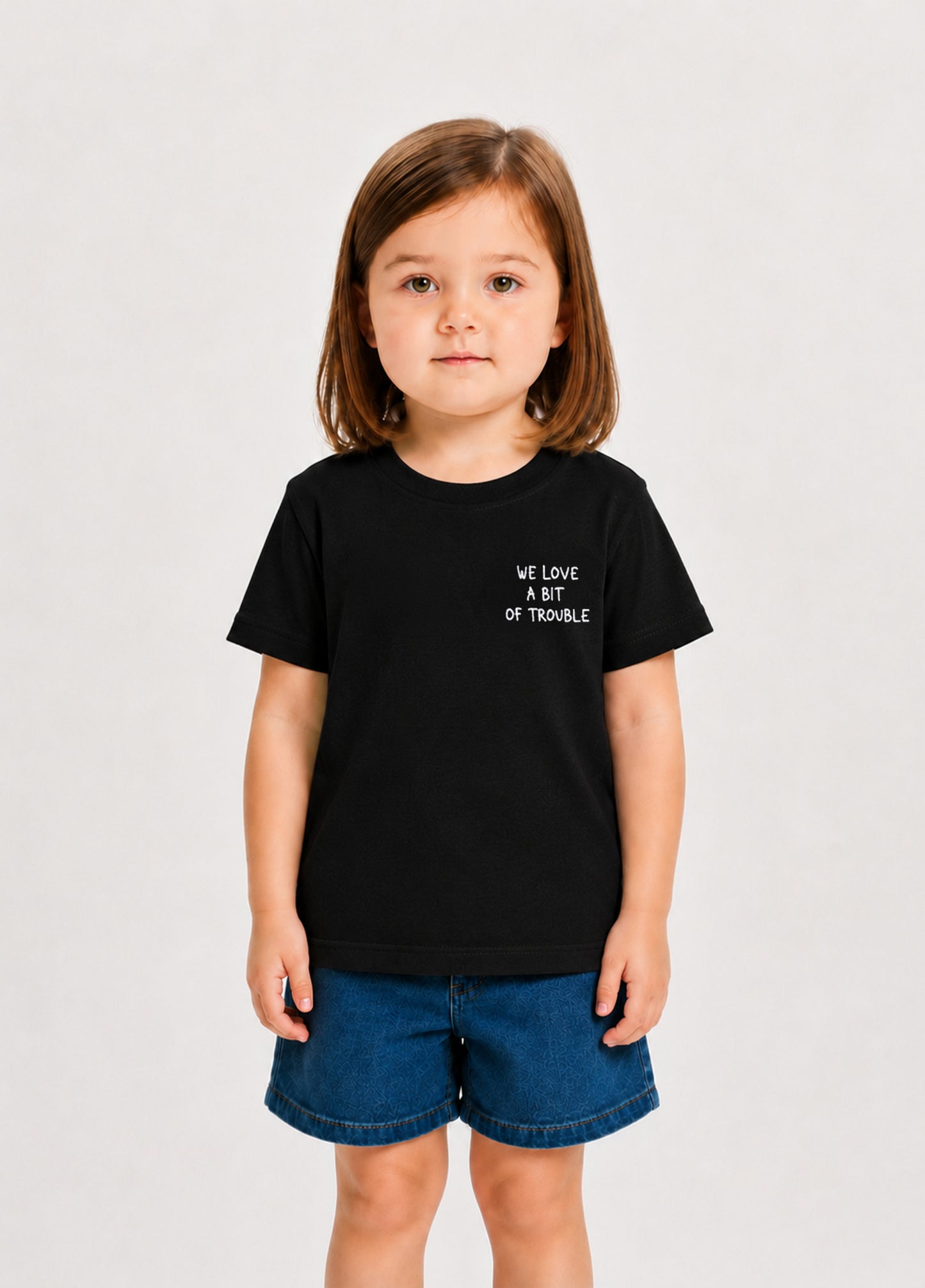 Kids Trouble T-Shirt-Black