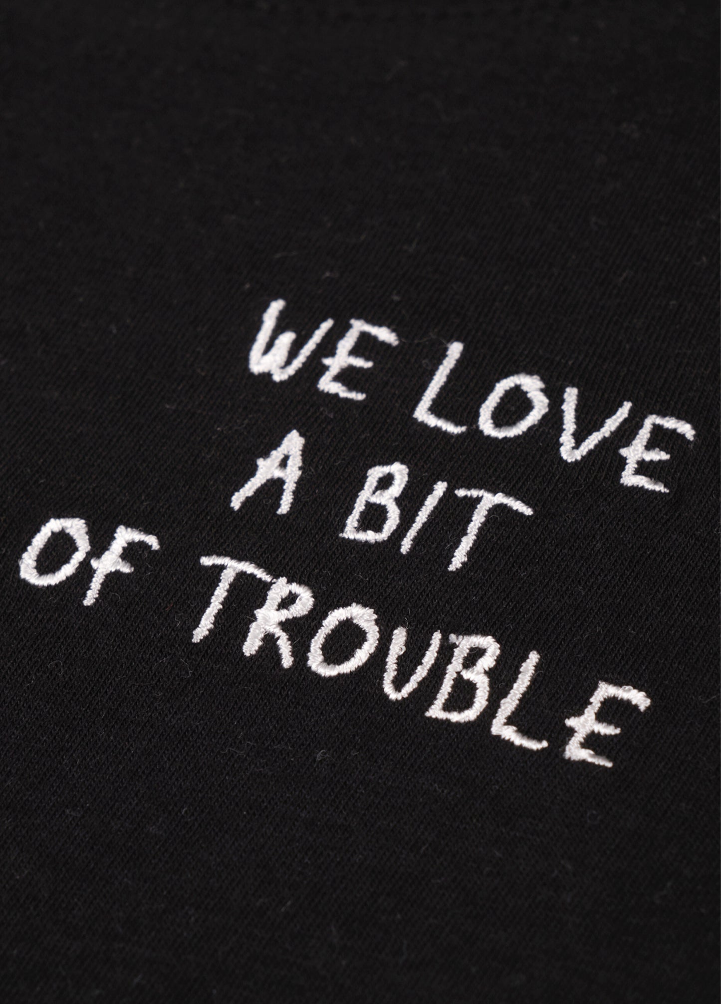 Unisex Çocuk Siyah Trouble T-Shirt