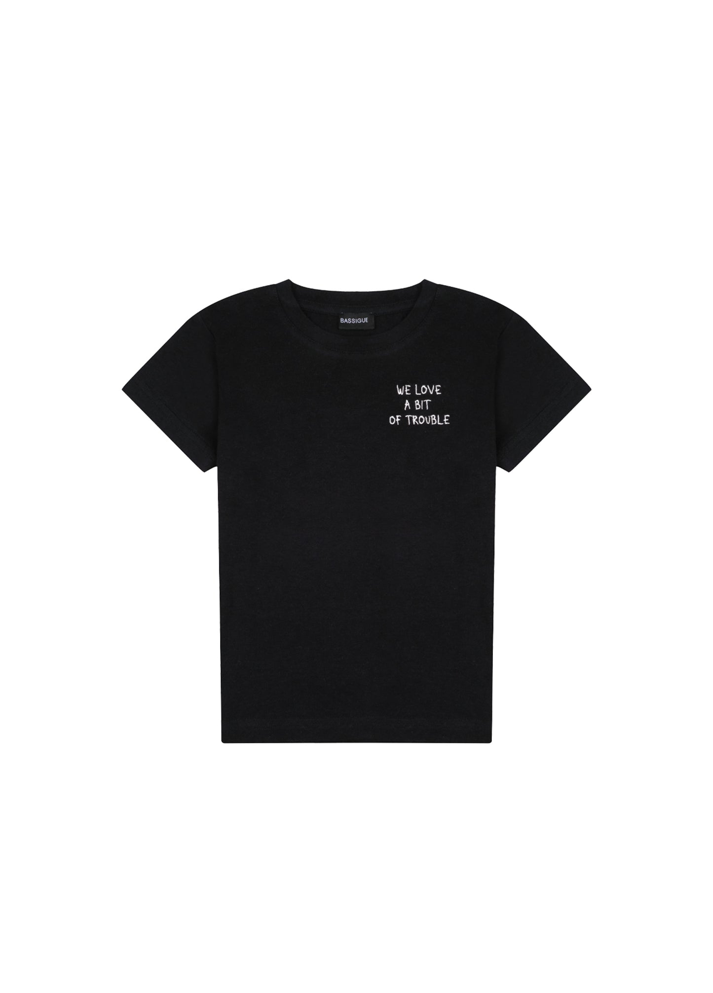 Unisex Çocuk Siyah Trouble T-Shirt