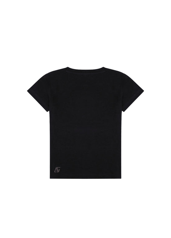 Unisex Kids Black Trouble T-Shirt 