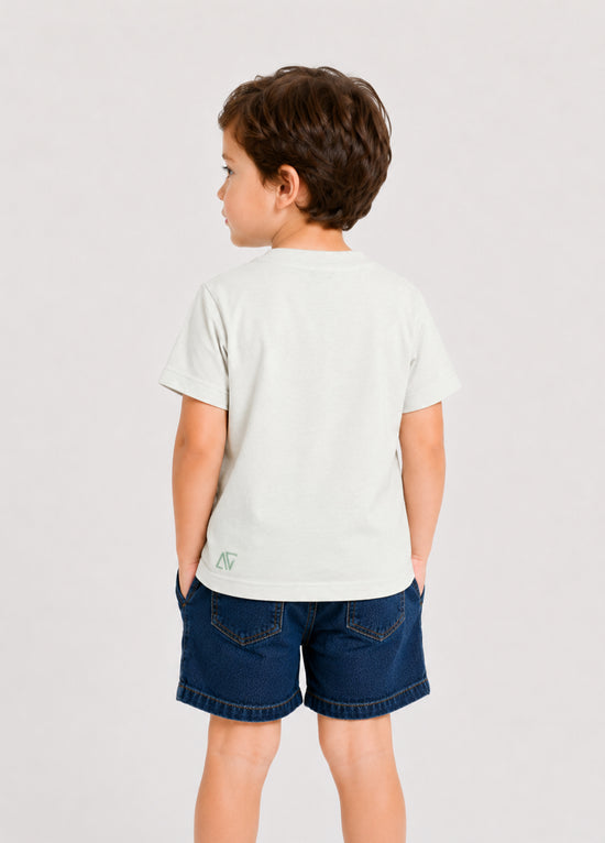 Unisex Kids Light Green Trouble T-Shirt