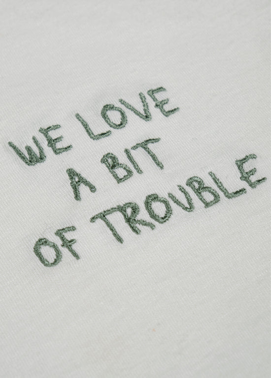 Unisex Kids Light Green Trouble T-Shirt