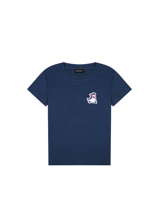 Unisex Çocuk Lacivert Shark T-Shirt