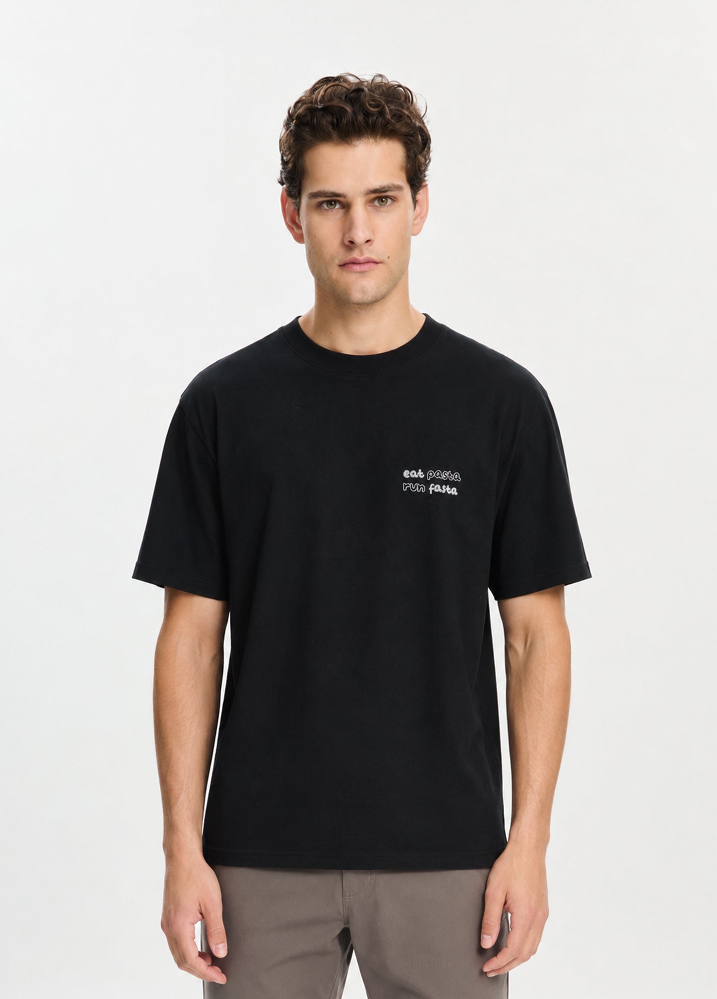 Eat Pasta T-shirt-Black
