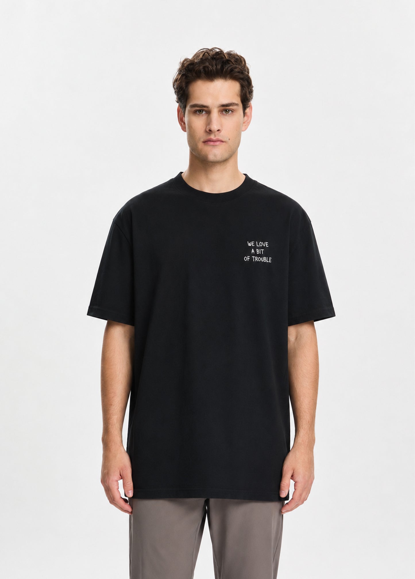 Trouble T-shirt-Black