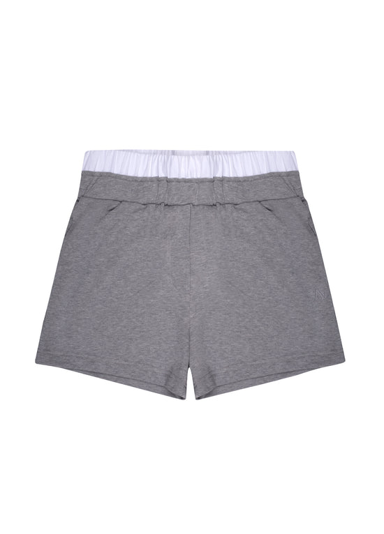 Grey Boxer Waistband Shorts