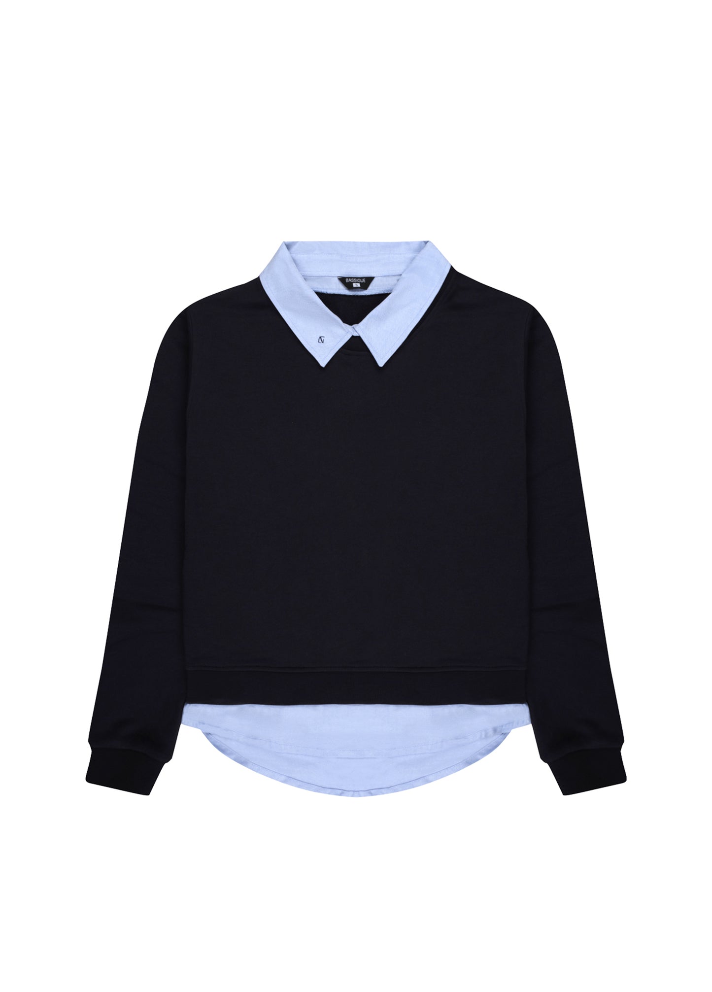 Lacivert Gömlek Katmanlı Sweatshirt
