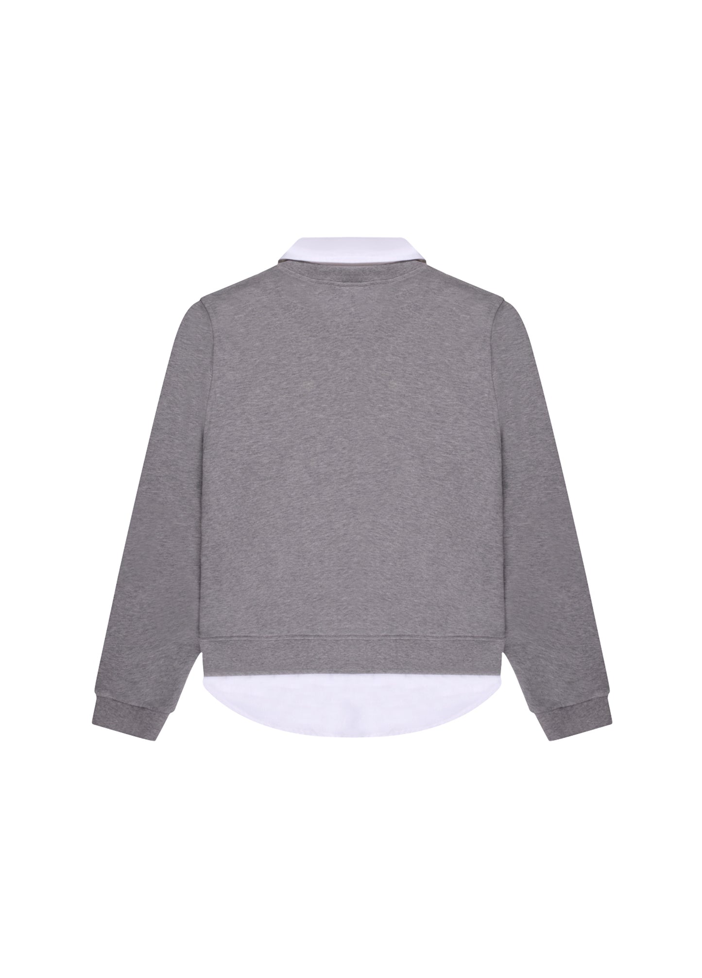 Gri Gömlek Katmanlı Sweatshirt
