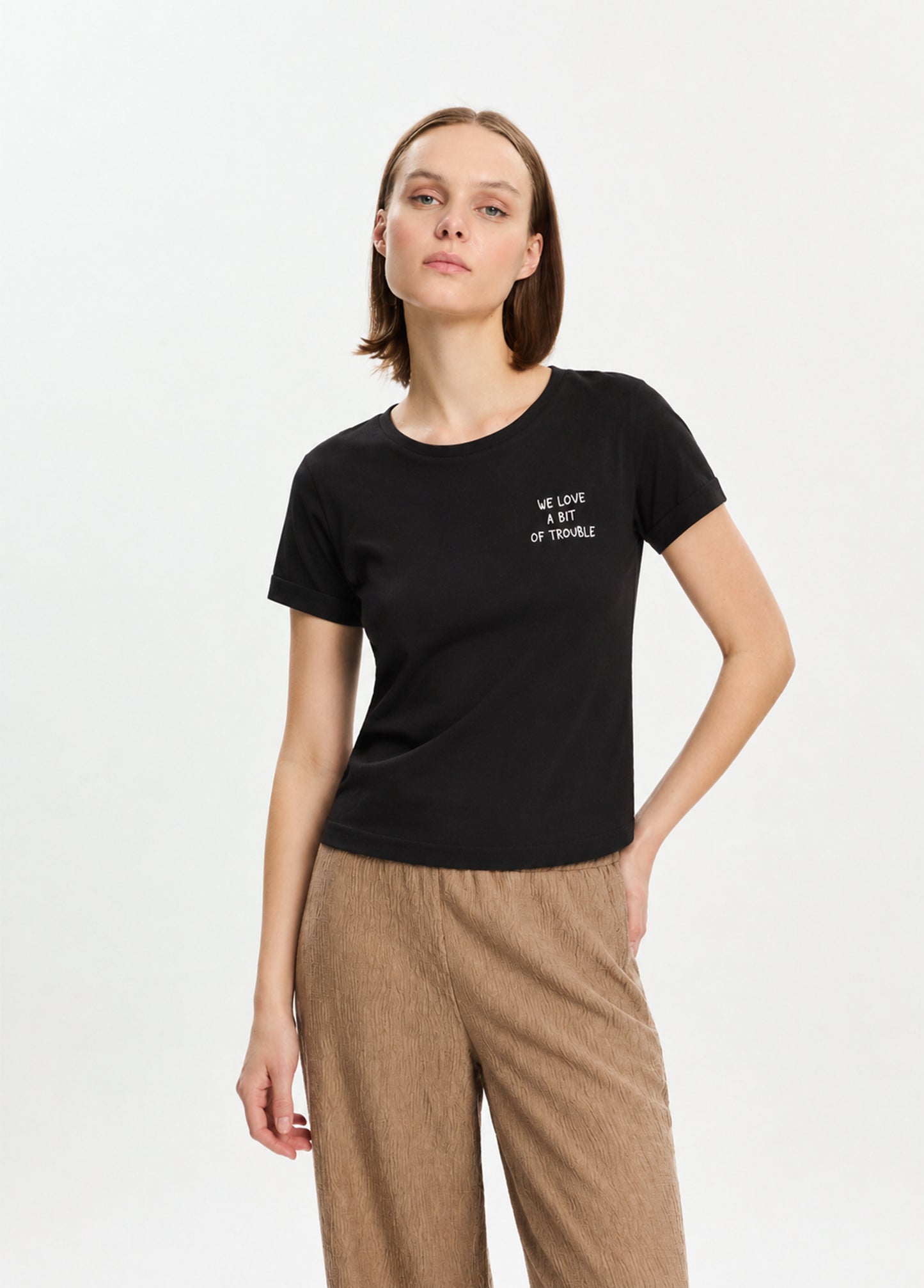 Siyah Trouble  T-Shirt
