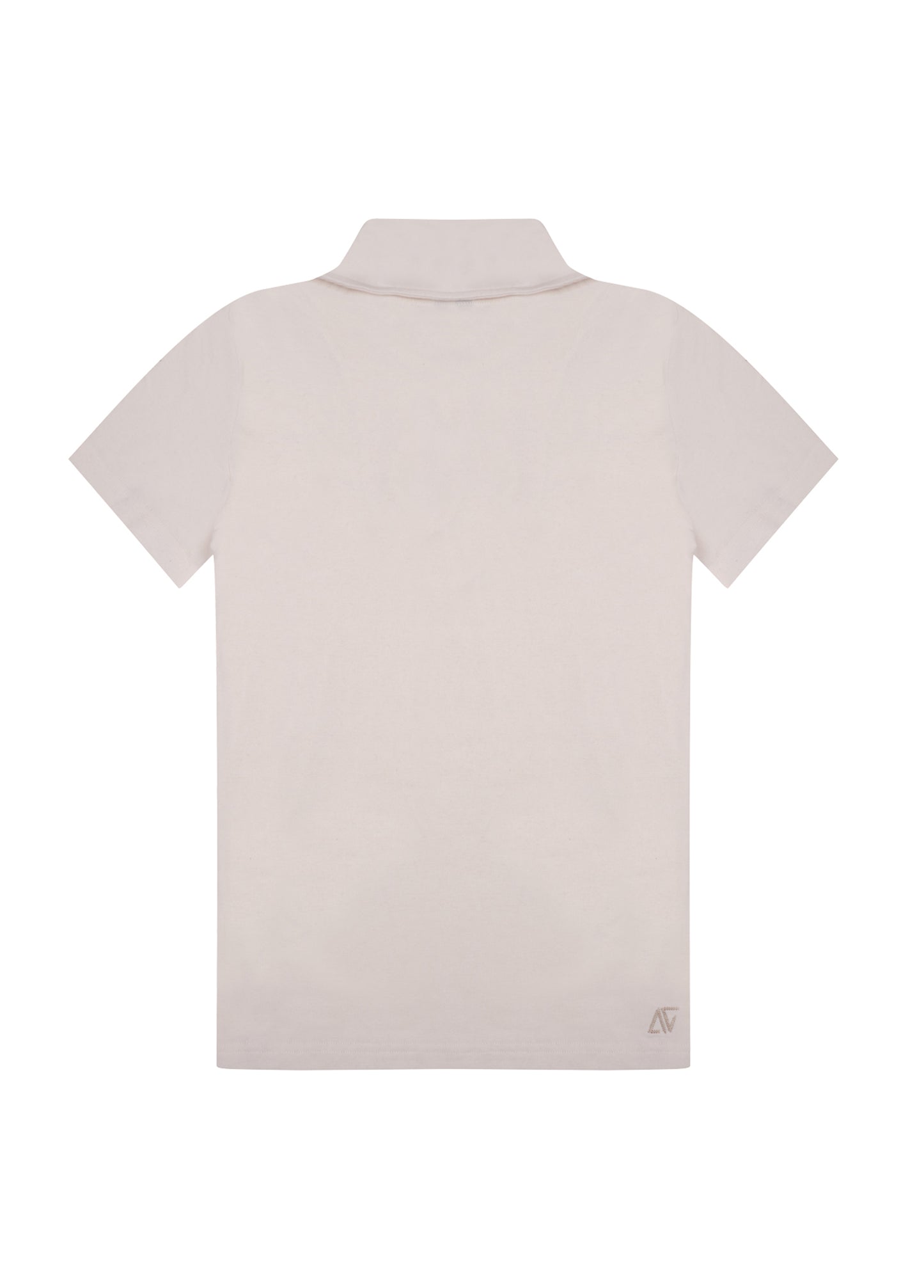 Ekru Keyhole Neck T-Shirt