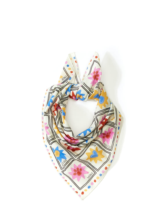 Heart Block Print Bandana