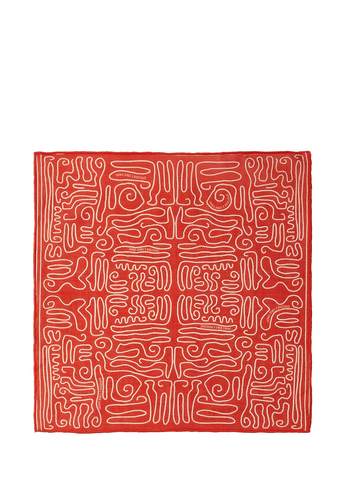 Red Abstract Print Bandana