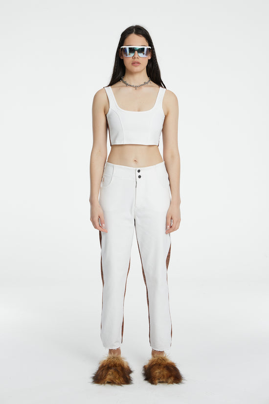 Denim Knit Boyfriend Sweatpants - Tenko