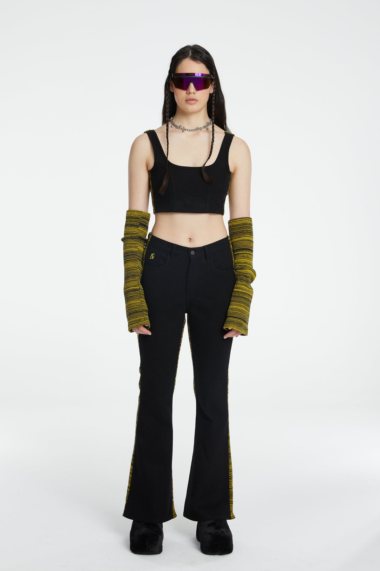 Denim Knit Flare Sweatpants - Dalton