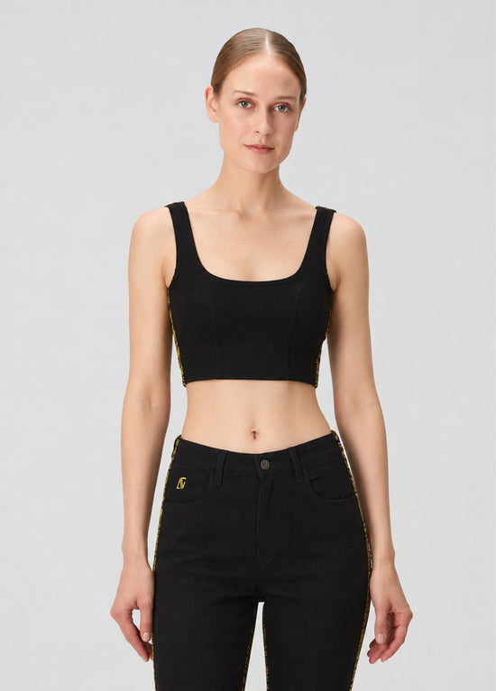 Denim Knit Tank Top - Dalton