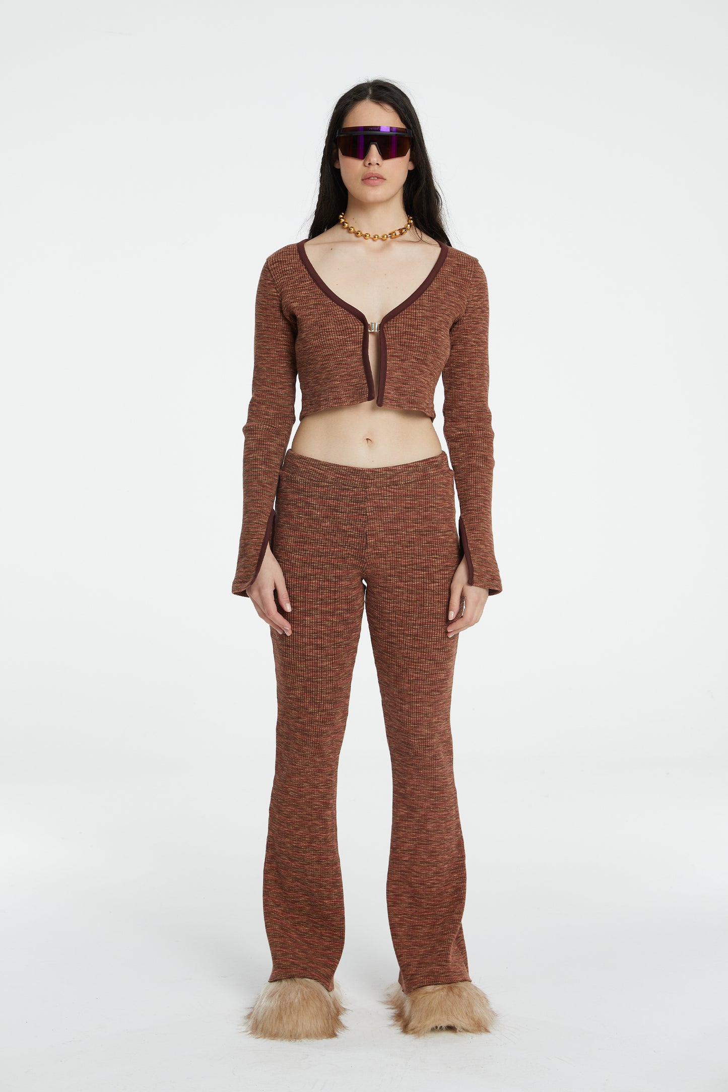 Knit Flare Sweatpants - Tenko