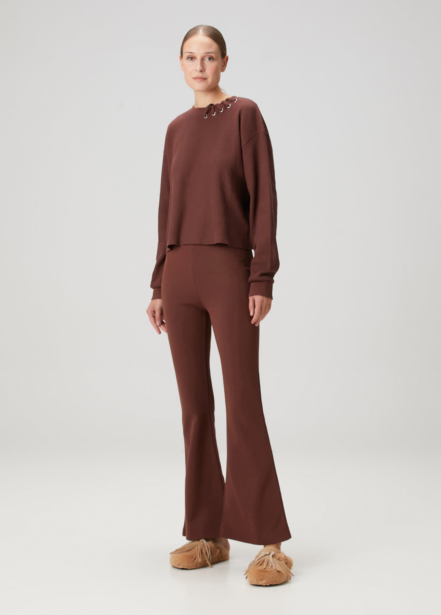 Flare Sweatpants - Brown Stone