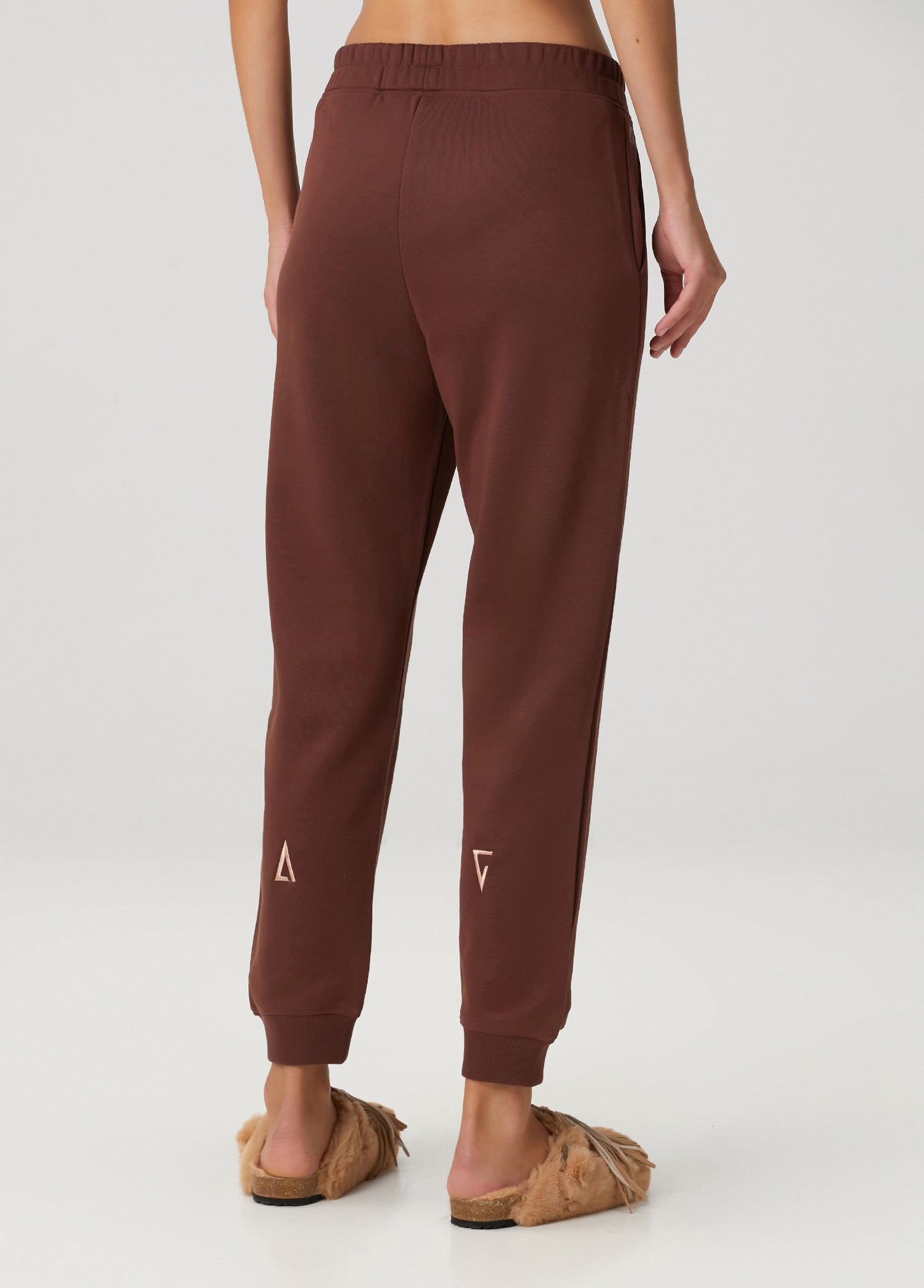 Cotton Tube Sweatpants - Brown Stone