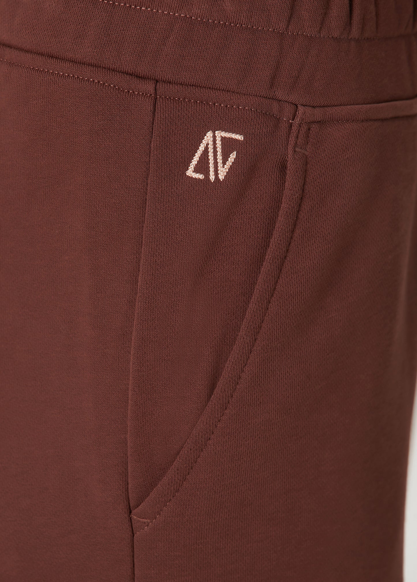 Cotton Tube Sweatpants - Brown Stone