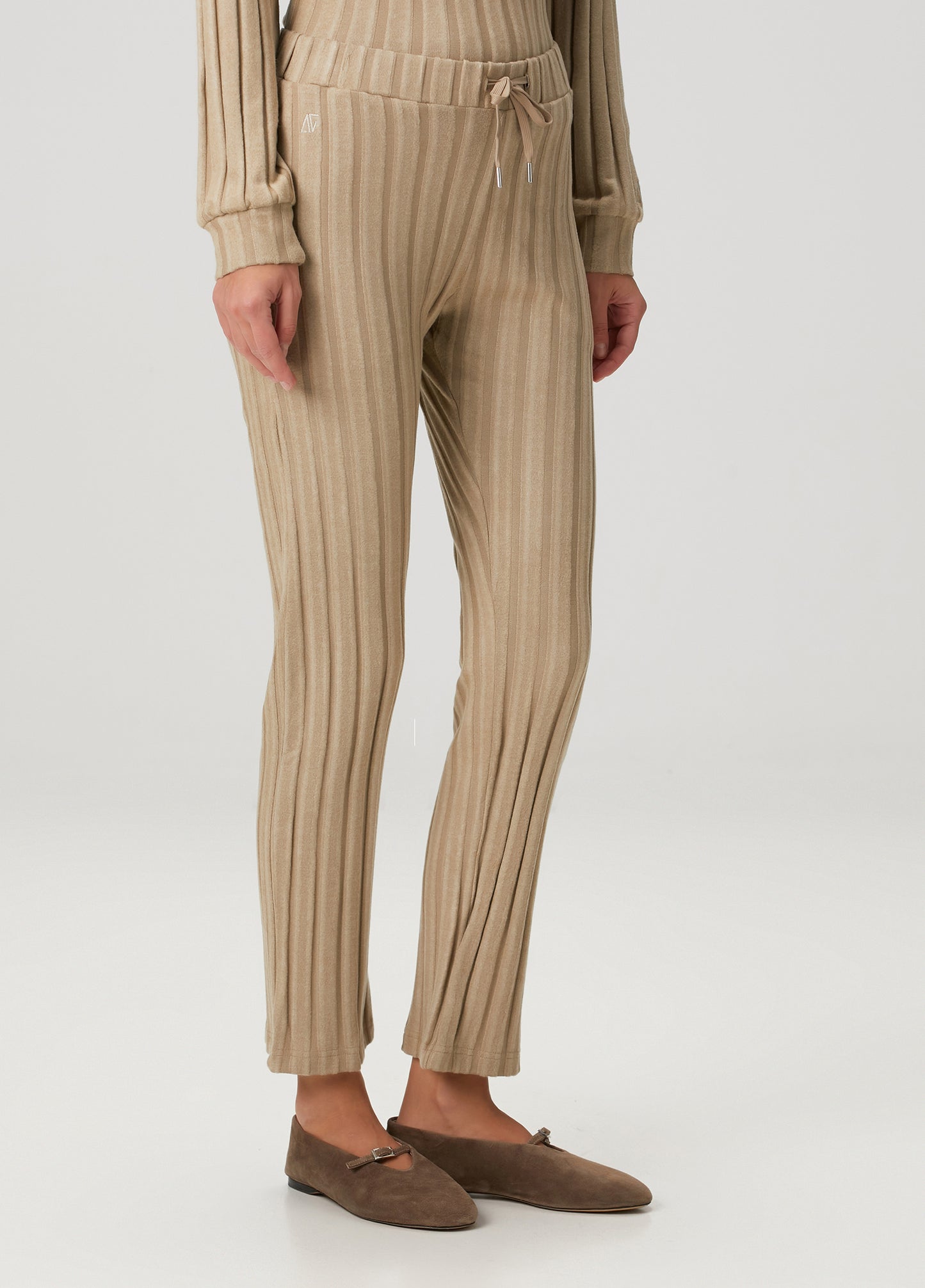 Stripe Cigarette Sweatpants - True Beige