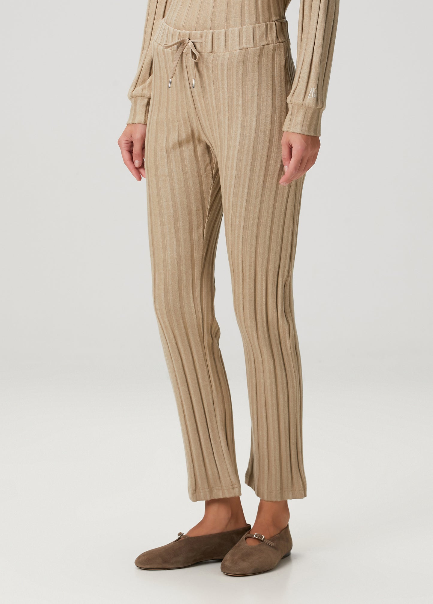 Stripe Cigarette Sweatpants - True Beige