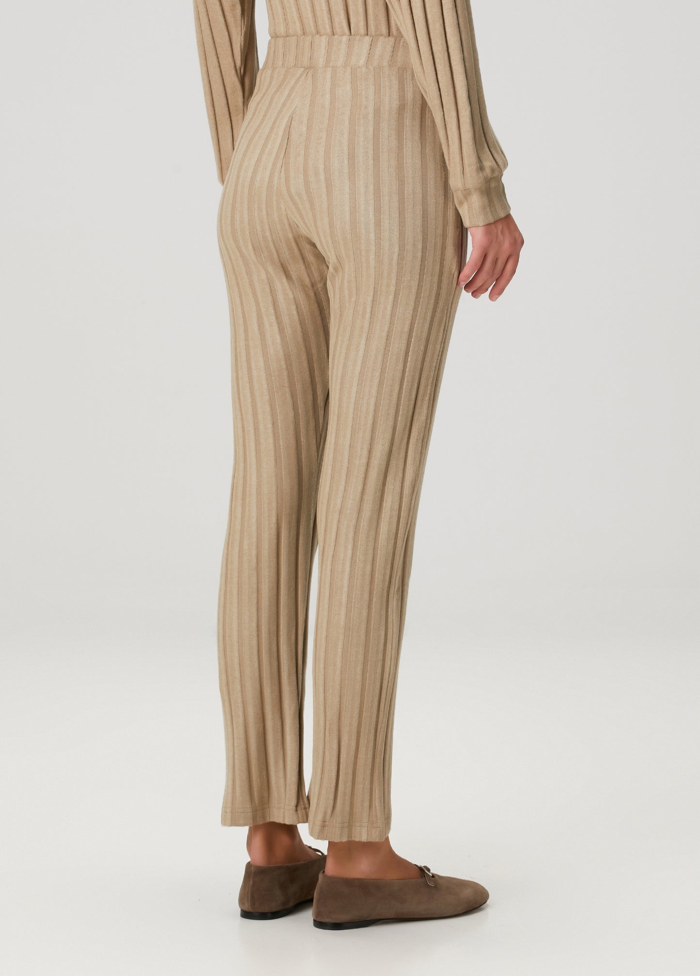 Stripe Cigarette Sweatpants - True Beige
