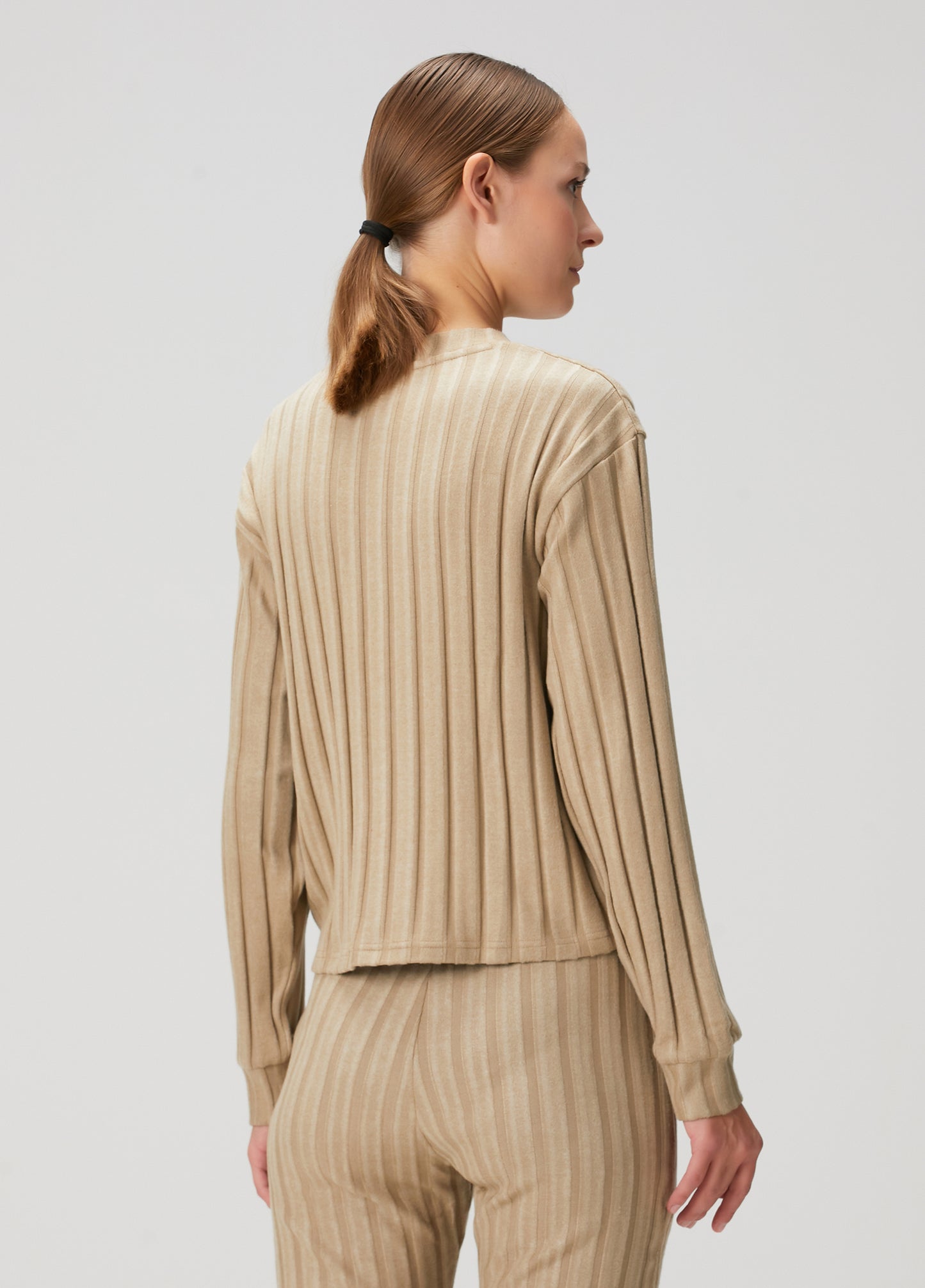 Stripe Crewneck Sweatshirt - True Beige
