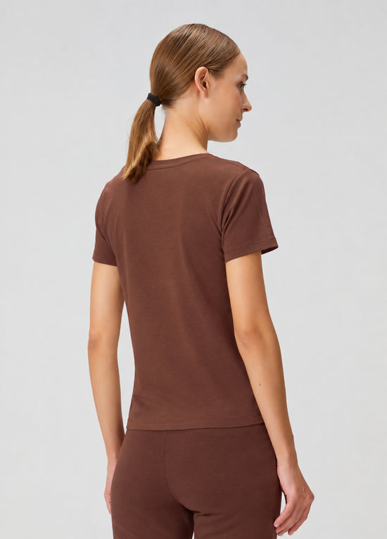 Cotton T-Shirt - Brown Stone